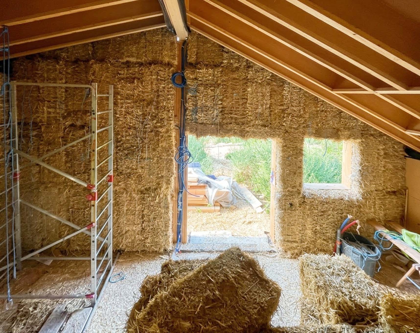 chantier construction écologique chanvre