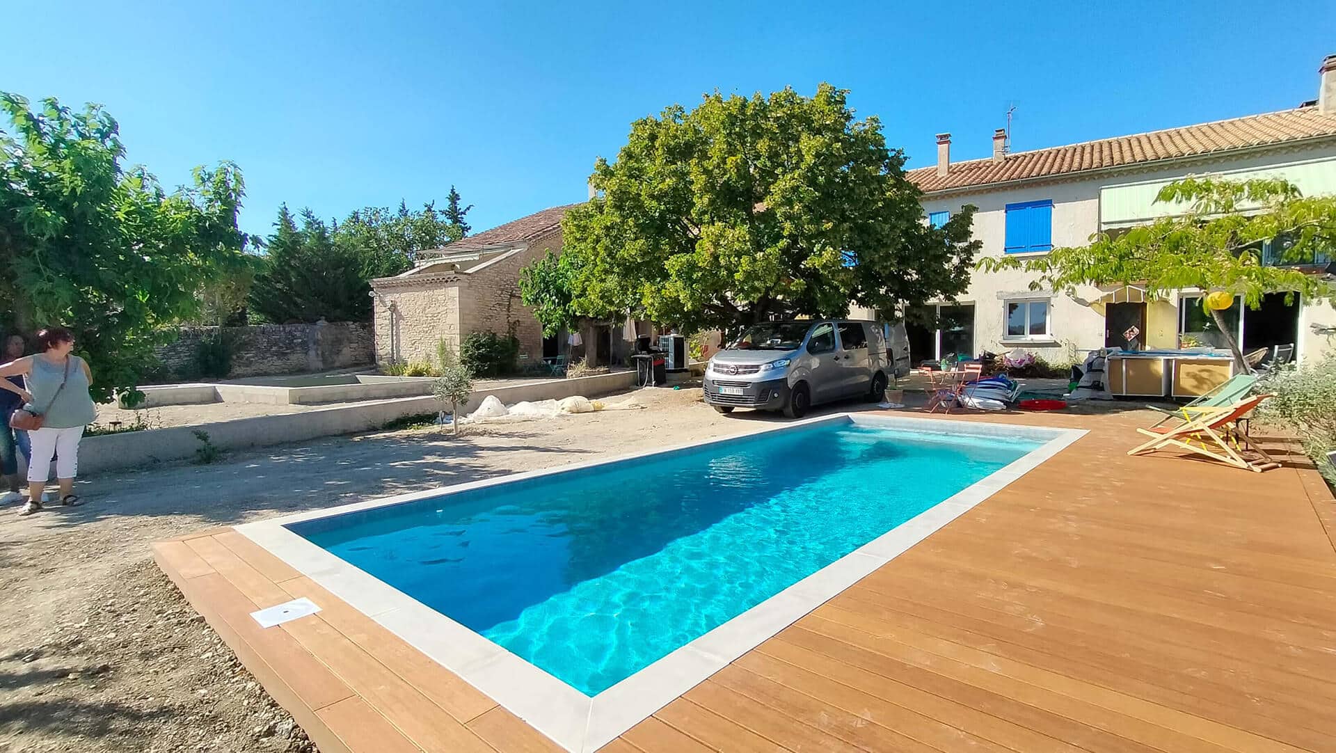 rénovation extérieur avec piscine